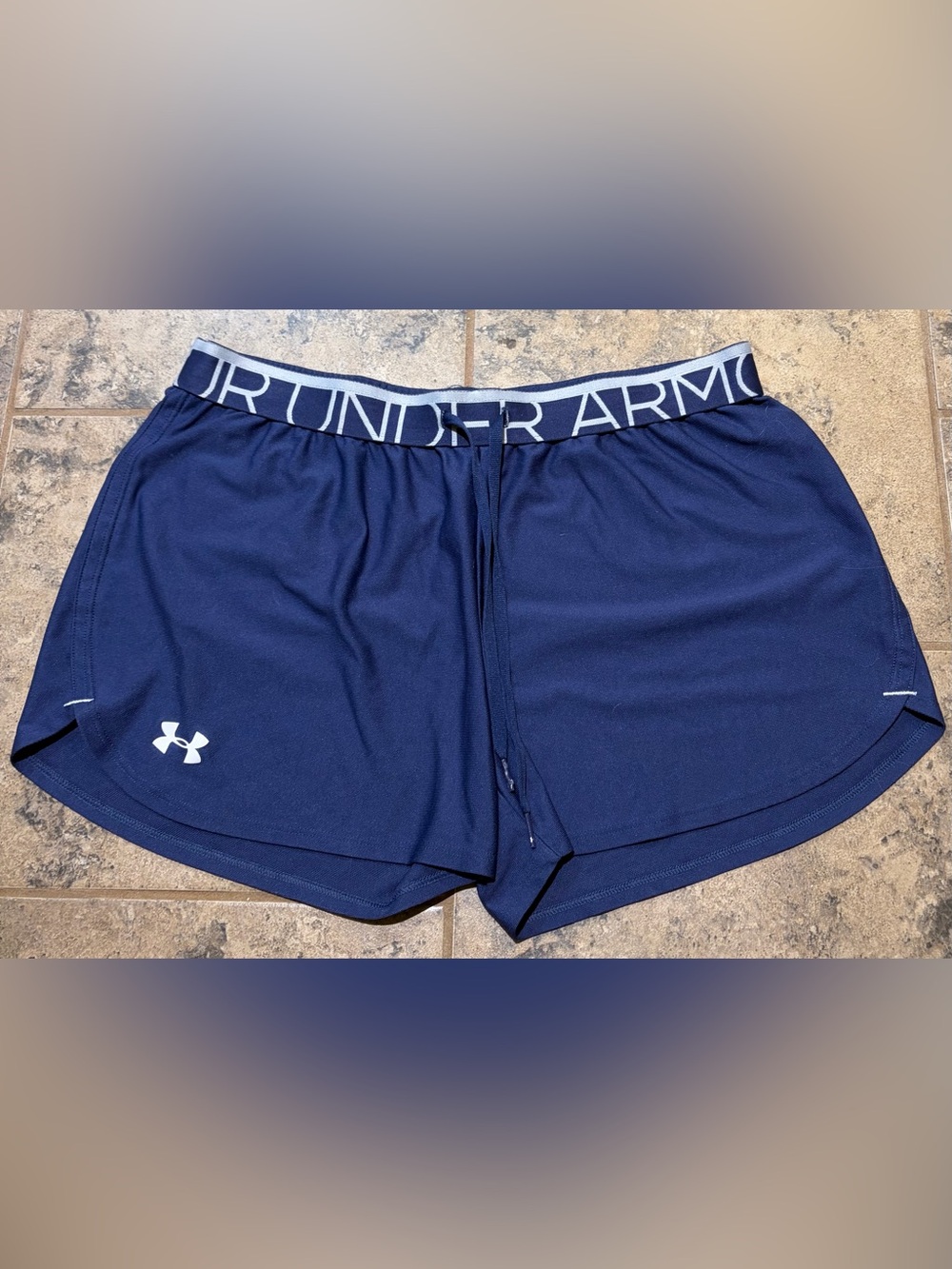 Under Armour Women's Navy Blue Athletic Shorts - Picture 2 of 3